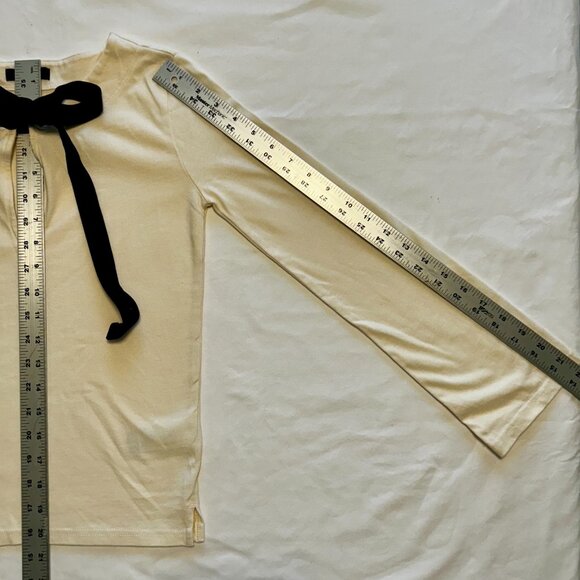 J. CREW LS KNIT TOP WITH BLACK VELVET BOW, XXS - Picture 7 of 7